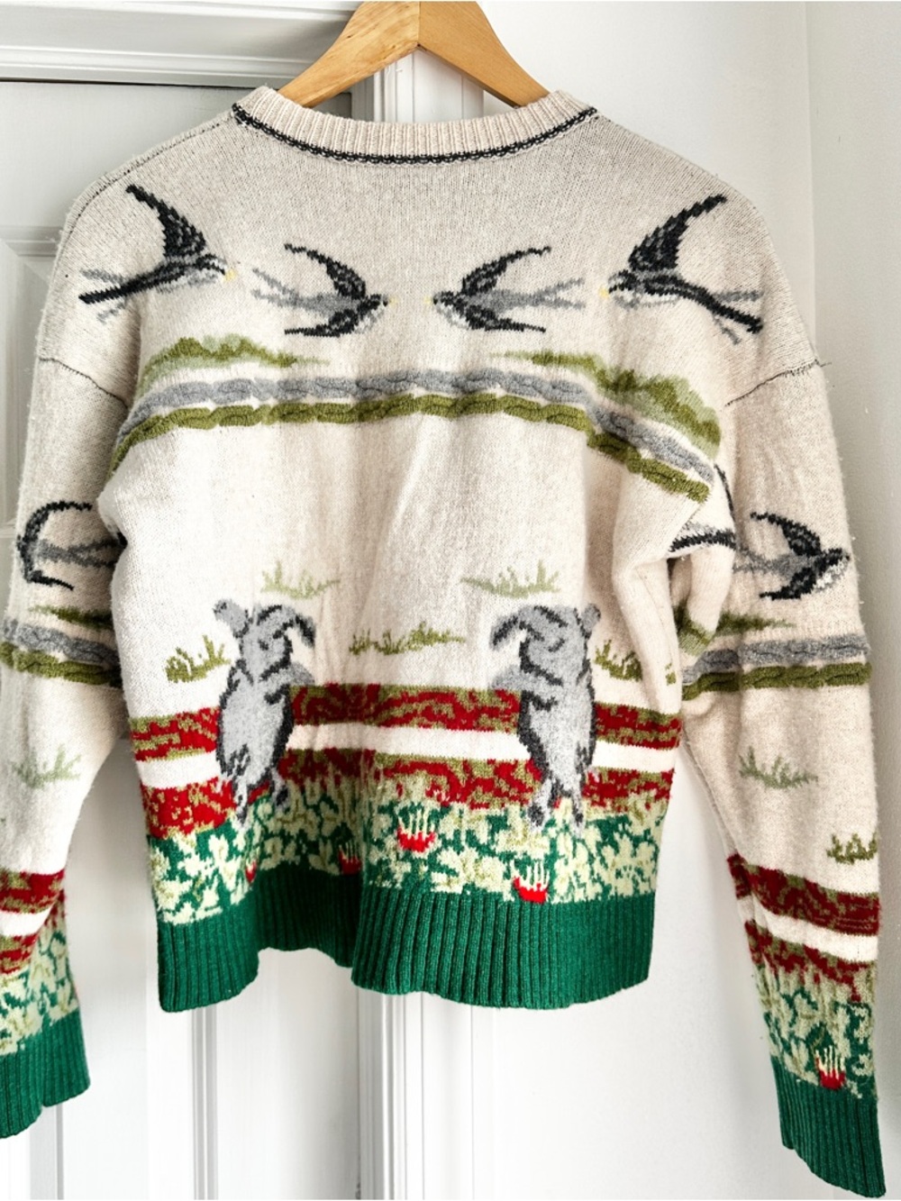 RARE Anthro Meadows Countryside Wool Women's Crewneck Sweater - Picture 5 of 5